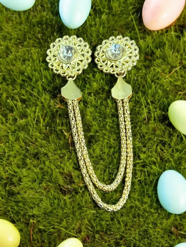 Voxon_Crown_Long_Chain_Brooch,_Crystal_Tassel_Brooch_Pin,Retro_Suit_Lapel_Pins_Collar_Pin,Coat_Tassel_Chain_Lapel_Pins_for_Men's_Suit_Accessories_(Big_size_Brooch)_(Gold)