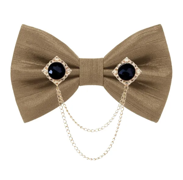 Men's_Premium_Satin_Bow_Tie_with_Royal_Gemstone_Brooch_�_12_Colors_Elegant_Combo_for_Party,_Wedding_&_Formal