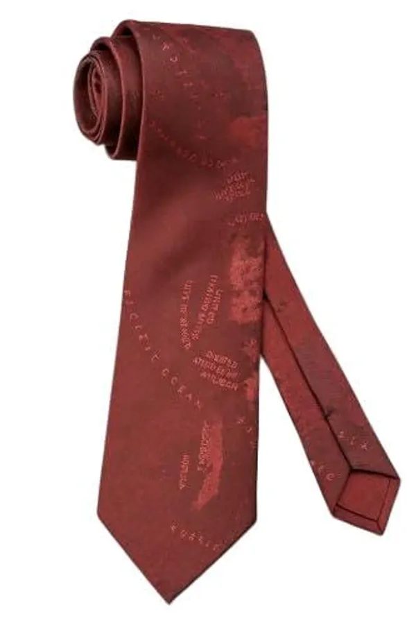 Random_Stripe_Men_Necktie_With_Gifted_Box_World_Map_Self_design_Tie
