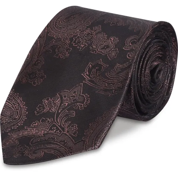 Random_Stripe_Necktie_Set_With_Pocket_Square_&_Double_Chain_Stylish_Brooch_(3_items_in_Box)_Jacquard_Self-Design_Fabric