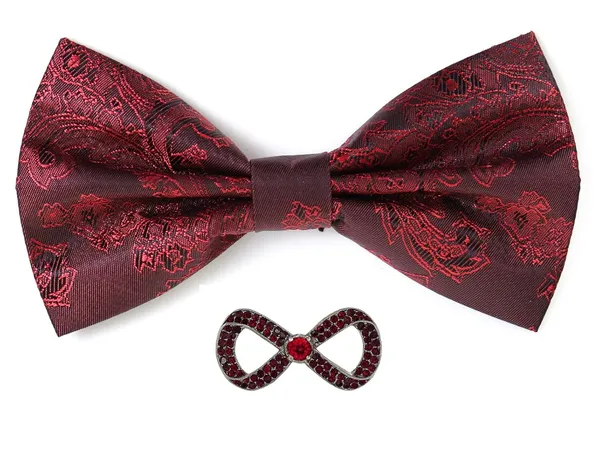 Random_stripe_Men's_Bow_Ties_Pre-Tied_Style_Formal_Satin_Classic_Bowtie_for_jacquard_Self-Design_With_Brooch