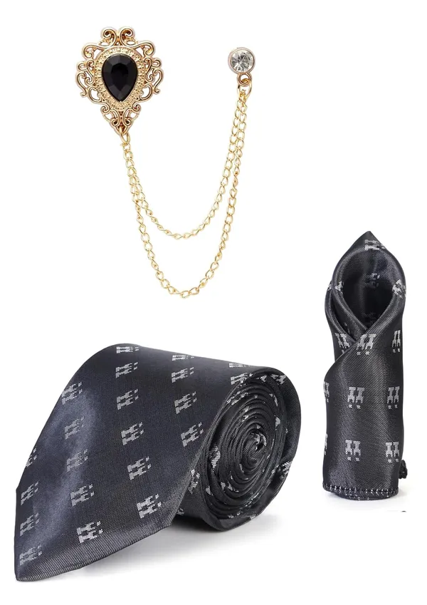 Necktie_Set_for_Men_with_Matching_Pocket_Square_&_Brooch_Chain_Pack_of_3