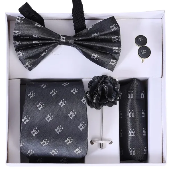 Men's_Premium_5-Piece_Tie_Gift_Set_�_Necktie,_Bow_Tie,_Pocket_Square,_Cufflinks_&_Lapel_Pin_�_Elegant_Formal_Accessories_Combo_(9_Colors)