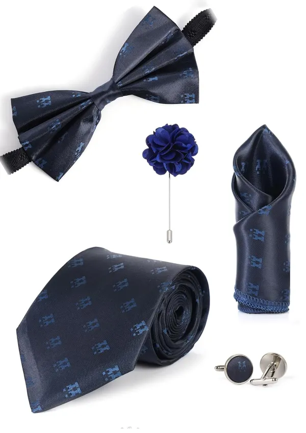 Men's_Premium_5-Piece_Tie_Gift_Set_�_Necktie,_Bow_Tie,_Pocket_Square,_Cufflinks_&_Lapel_Pin_�_Elegant_Formal_Accessories_Combo_(9_Colors)