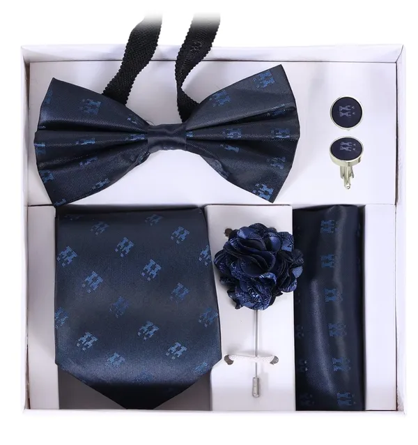 Men's_Premium_5-Piece_Tie_Gift_Set_�_Necktie,_Bow_Tie,_Pocket_Square,_Cufflinks_&_Lapel_Pin_�_Elegant_Formal_Accessories_Combo_(9_Colors)