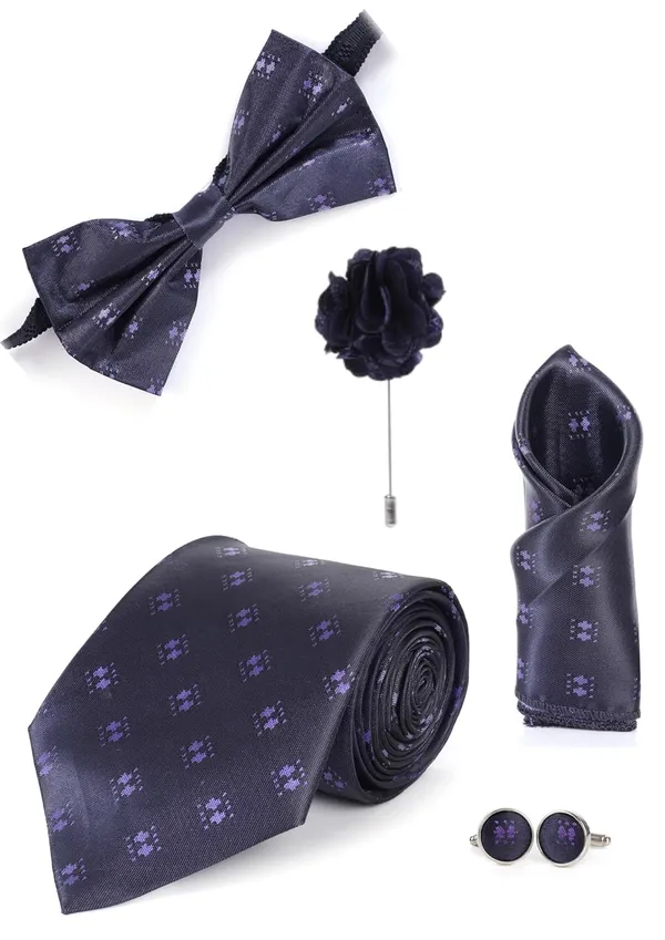 Men's_Premium_5-Piece_Tie_Gift_Set_�_Necktie,_Bow_Tie,_Pocket_Square,_Cufflinks_&_Lapel_Pin_�_Elegant_Formal_Accessories_Combo_(9_Colors)