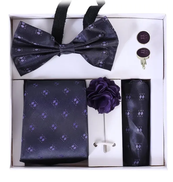 Men's_Premium_5-Piece_Tie_Gift_Set_�_Necktie,_Bow_Tie,_Pocket_Square,_Cufflinks_&_Lapel_Pin_�_Elegant_Formal_Accessories_Combo_(9_Colors)