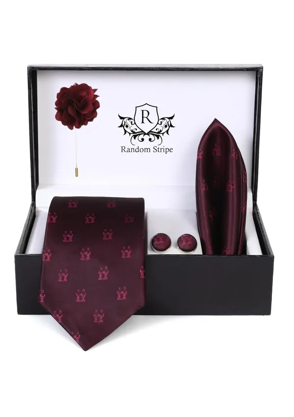 Necktie_With_Pocket_Square_&_Cufflink_Set_Complete_Set_For_Gifted_ideas_And_Formal_Dress_Suit