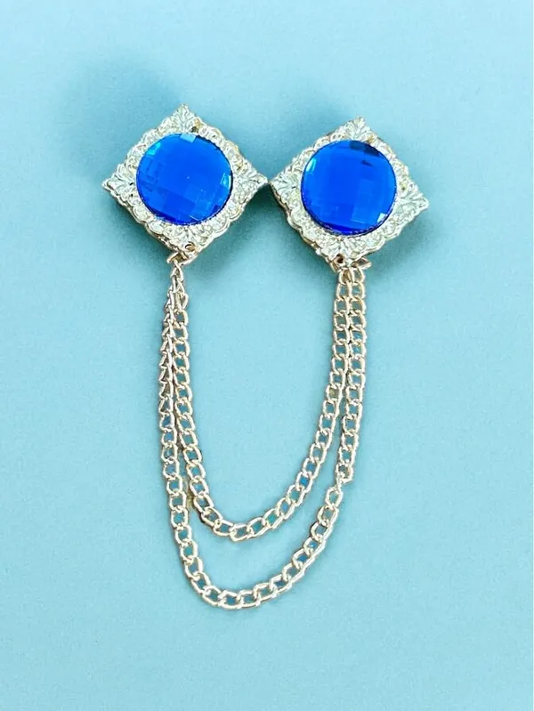 Voxon_Men's_Gem_Brooch_Lapel_Pin_Badge_Hanging_Chains_Collar_Brooches_Pin_for_Career_Suit_Tuxedo_of_Shirts_Tie_Hat_Scarf_for_Boyfriend_Father_Birthday_Gift_(blue)