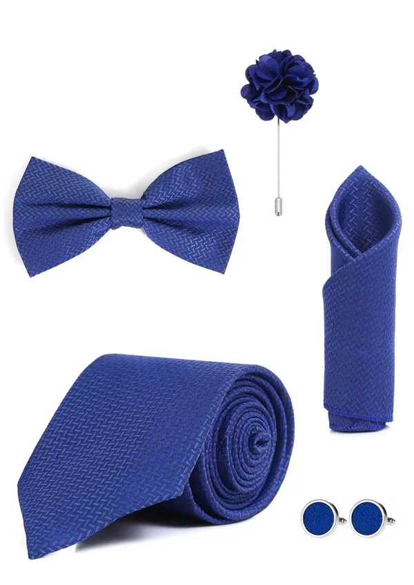 5-in-1_Premium_Men_Accessory_Set_(9_Colors_Combo)_|_Necktie,_Bow_Tie,_Pocket_Square,_Cufflinks_&_Lapel_Pin_|_Formal_Wedding_&_Party_Gift_Set_for_Men