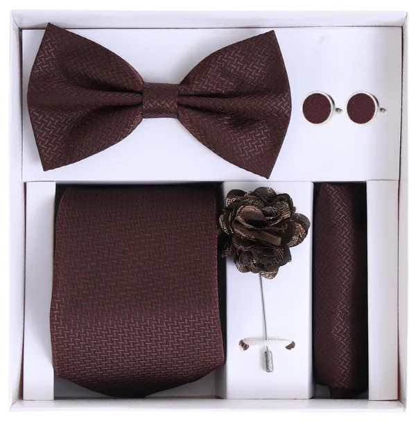 5-in-1_Premium_Men_Accessory_Set_(9_Colors_Combo)_|_Necktie,_Bow_Tie,_Pocket_Square,_Cufflinks_&_Lapel_Pin_|_Formal_Wedding_&_Party_Gift_Set_for_Men
