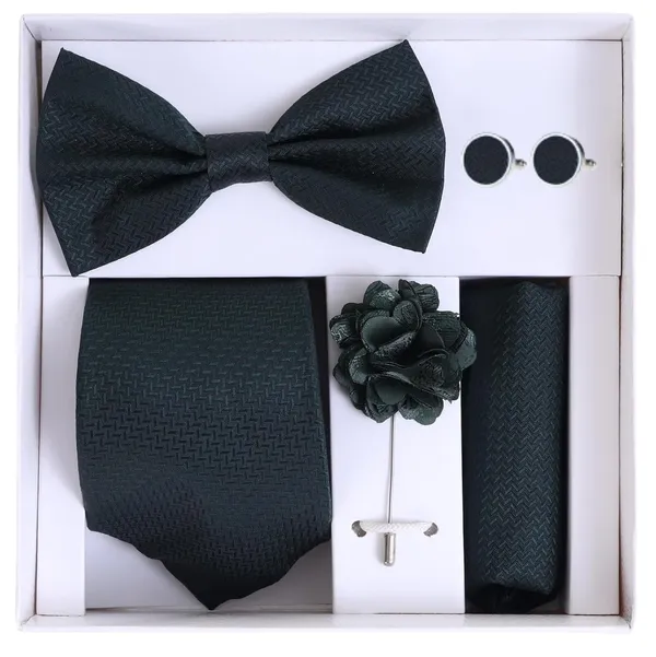 5-in-1_Premium_Men_Accessory_Set_(9_Colors_Combo)_|_Necktie,_Bow_Tie,_Pocket_Square,_Cufflinks_&_Lapel_Pin_|_Formal_Wedding_&_Party_Gift_Set_for_Men