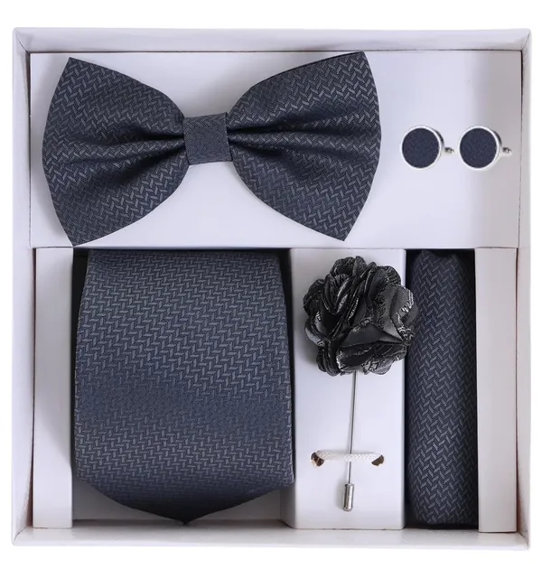 5-in-1_Premium_Men_Accessory_Set_(9_Colors_Combo)_|_Necktie,_Bow_Tie,_Pocket_Square,_Cufflinks_&_Lapel_Pin_|_Formal_Wedding_&_Party_Gift_Set_for_Men