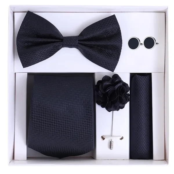 5-in-1_Premium_Men_Accessory_Set_(9_Colors_Combo)_|_Necktie,_Bow_Tie,_Pocket_Square,_Cufflinks_&_Lapel_Pin_|_Formal_Wedding_&_Party_Gift_Set_for_Men