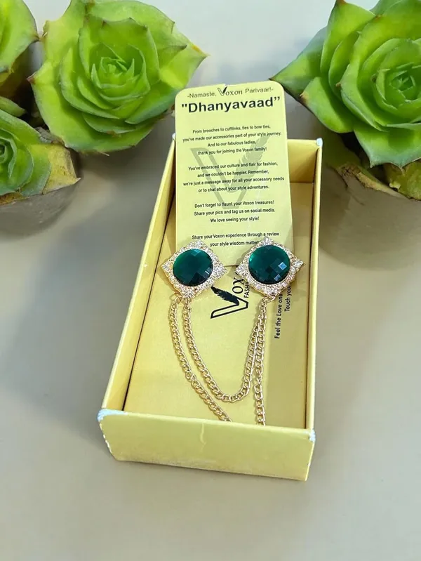 Voxon_Men's_Gem_Brooch_Lapel_Pin_Badge_Hanging_Chains_Collar_Brooches_Pin_for_Career_Suit_Tuxedo_of_Shirts_Tie_Hat_Scarf_for_Boyfriend_Father_Birthday_Gift_(Green)