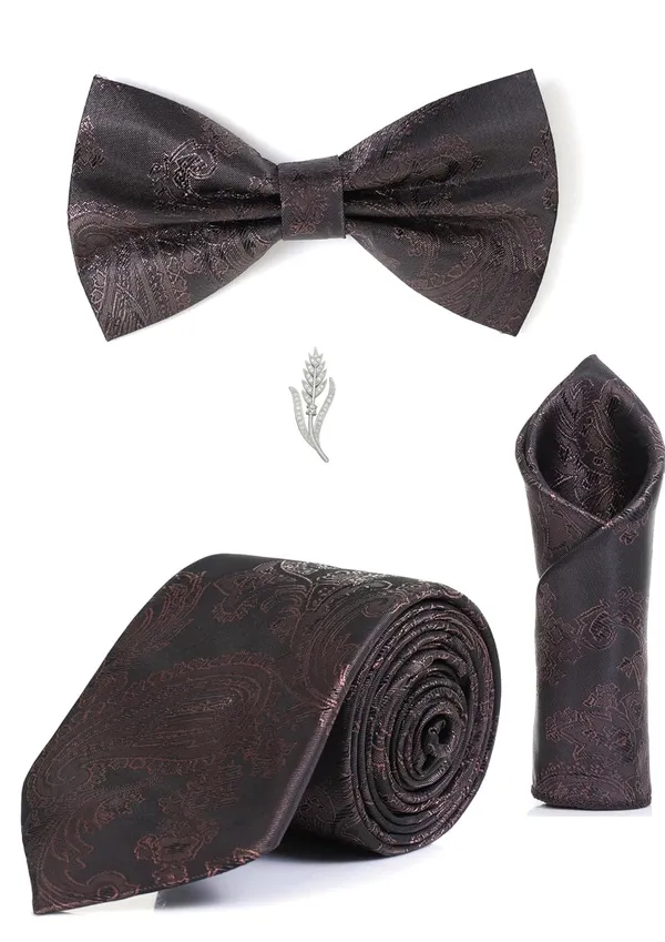 Men_Necktie_Combo_Set_(Tie_+_Bow_Tie_+_Pocket_Square_+_Brooch)_�_13_Elegant_Colors_|_Premium_Formal_look