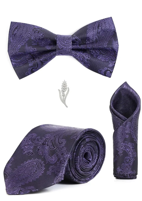 Men_Necktie_Combo_Set_(Tie_+_Bow_Tie_+_Pocket_Square_+_Brooch)_�_13_Elegant_Colors_|_Premium_Formal_look