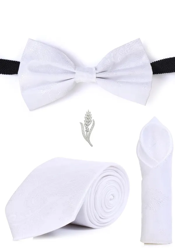 Men_Necktie_Combo_Set_(Tie_+_Bow_Tie_+_Pocket_Square_+_Brooch)_�_13_Elegant_Colors_|_Premium_Formal_look