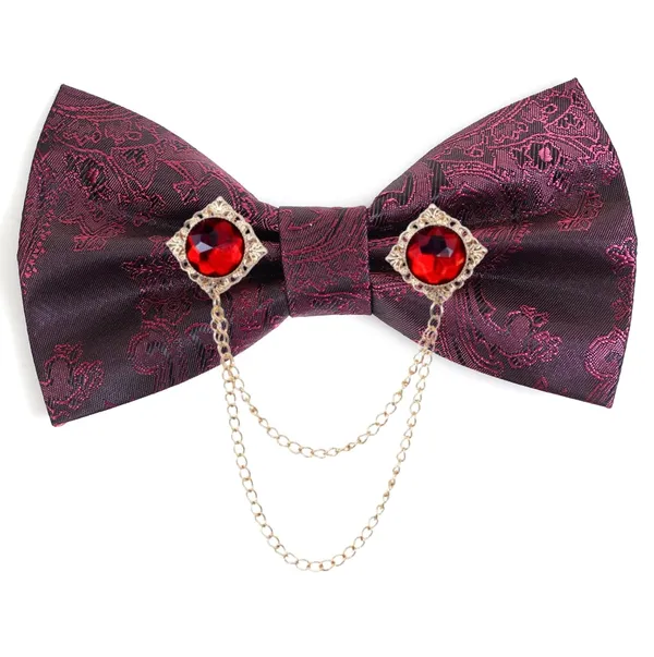 Premium_Designer_Red_Bow_Tie_with_Gold_Chain_&_Gem_Brooch_|_Luxury_Party,_Wedding_&_Formal_Wear_Accessory_for_Men