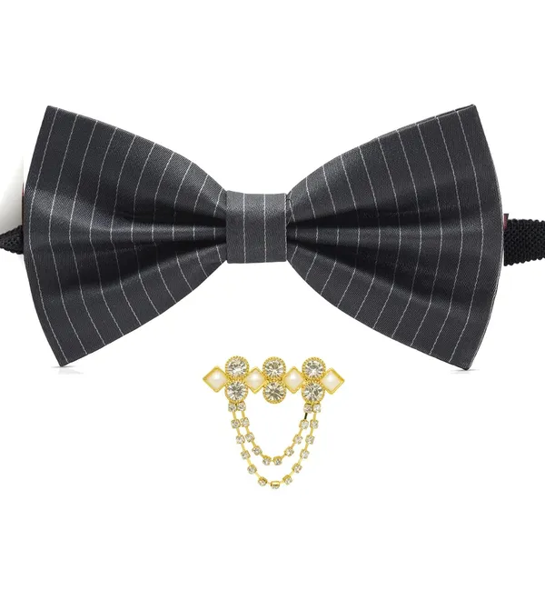 Bow_Tie_For_Men_With_Stylish_Brooch_9_Attractive_Colors_bow_tie_combo_set