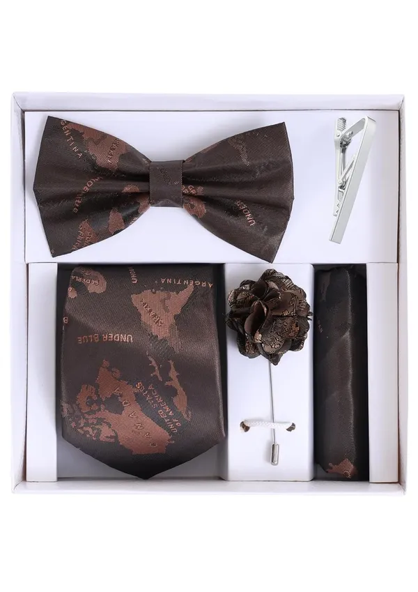 Random_Strip_Premium_Necktie_Gift_Set_for_Men_Tie,_Bow_Tie,_Pocket_Square,_Brooch_&_Tie_Clip_12_Elegant_Colors