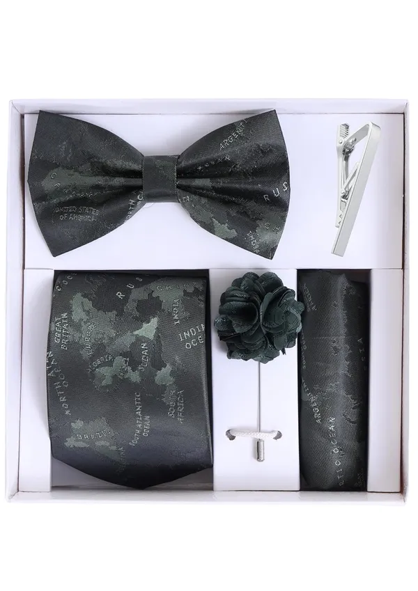 Random_Strip_Premium_Necktie_Gift_Set_for_Men_Tie,_Bow_Tie,_Pocket_Square,_Brooch_&_Tie_Clip_12_Elegant_Colors