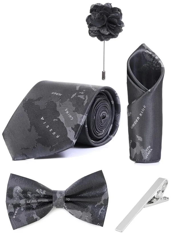 Random_Strip_Premium_Necktie_Gift_Set_for_Men_Tie,_Bow_Tie,_Pocket_Square,_Brooch_&_Tie_Clip_12_Elegant_Colors