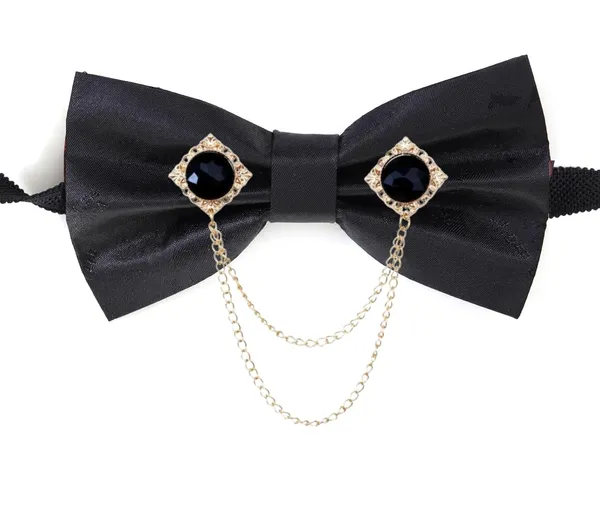 Men_Premium_Designer_Bow_Tie_with_Dual_Chain_&_Gemstone_Brooch_|_Pre-Tied_Adjustable_Luxury_Bow_Tie
