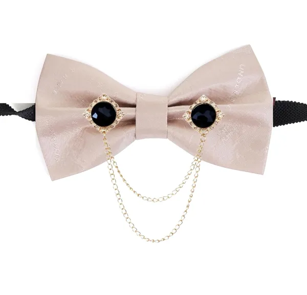 Men_Premium_Designer_Bow_Tie_with_Dual_Chain_&_Gemstone_Brooch_|_Pre-Tied_Adjustable_Luxury_Bow_Tie