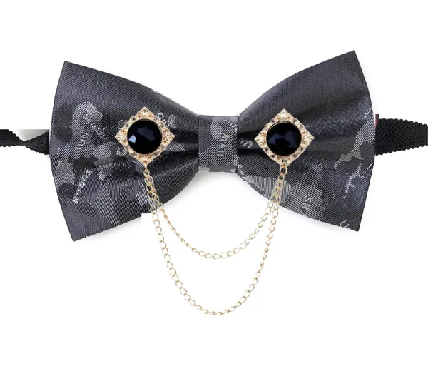 Men_Premium_Designer_Bow_Tie_with_Dual_Chain_&_Gemstone_Brooch_|_Pre-Tied_Adjustable_Luxury_Bow_Tie