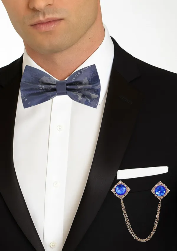 Men_Premium_Designer_Bow_Tie_with_Dual_Chain_&_Gemstone_Brooch_|_Pre-Tied_Adjustable_Luxury_Bow_Tie
