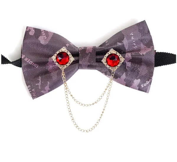 Men_Premium_Designer_Bow_Tie_with_Dual_Chain_&_Gemstone_Brooch_|_Pre-Tied_Adjustable_Luxury_Bow_Tie