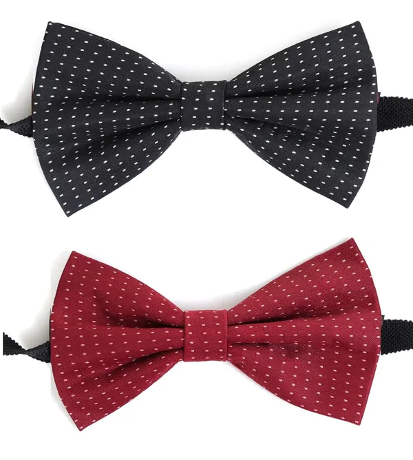Bow_Tie_For_Men_Pack_of_2_Stylish_Elegant_9_Colors_Combo_Polka-Dots_Micro_fiber_Fabric