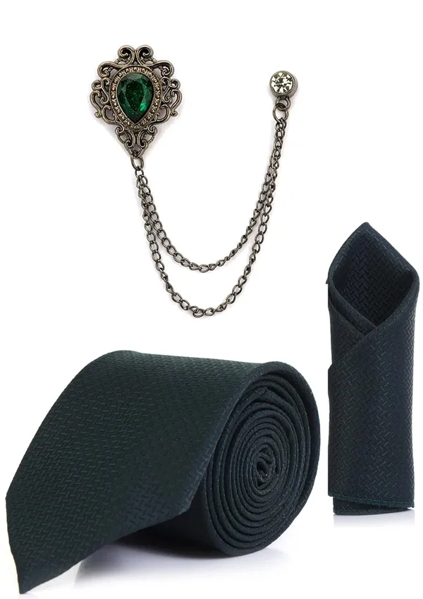 Men_Premium_Satin_Tie,_Pocket_Square_&_Brooch_Combo_Set_Micro_fiber_arty_&_Formal_Wear_�_Available_in_9_Colors