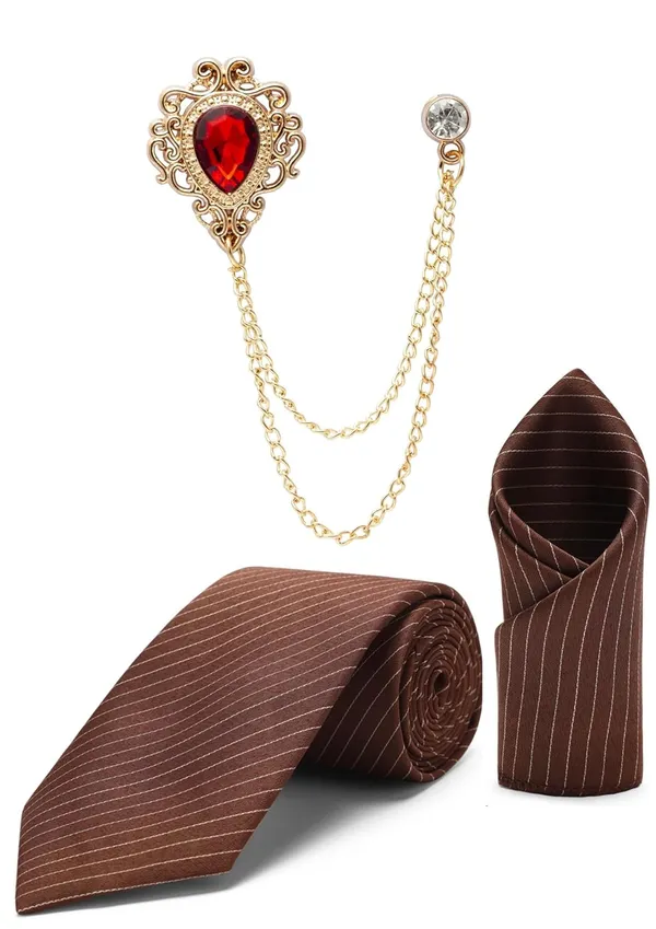 Men_Pinstripe_Satin_Tie,_Pocket_Square_&_Brooch_Combo_Set_Formal,_Wear_Available_in_7_Colors