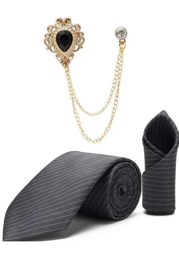 Men_Pinstripe_Satin_Tie,_Pocket_Square_&_Brooch_Combo_Set_Formal,_Wear_Available_in_7_Colors
