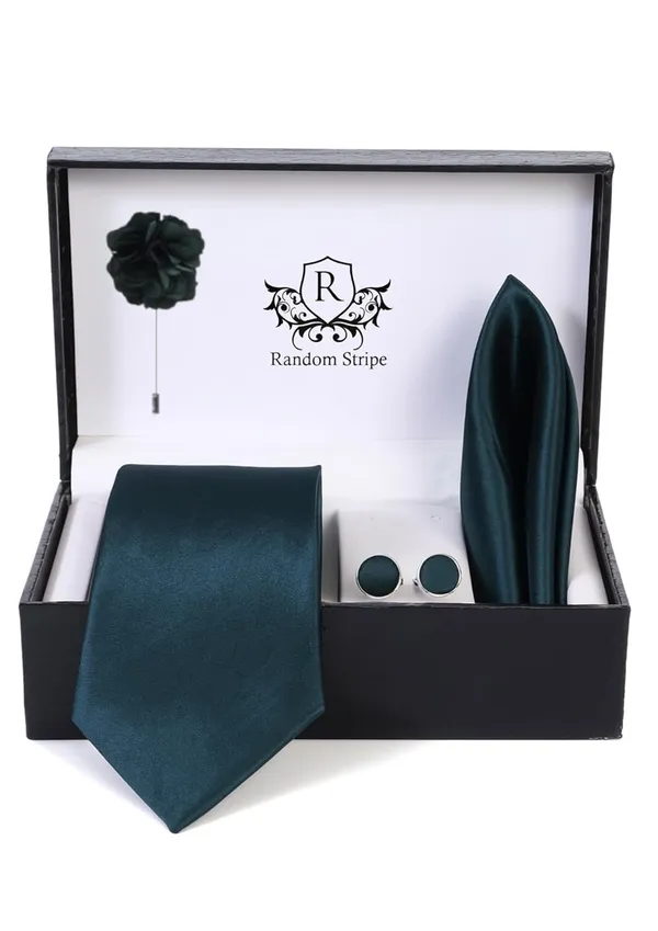 Premium_Satin_Necktie_Gift_Set_for_Men_�_Tie,_Pocket_Square,_Cufflinks_&_Lapel_Pin_|_10_Elegant_Colors_|_Perfect_for_Wedding,_Party_&_Office_Wear