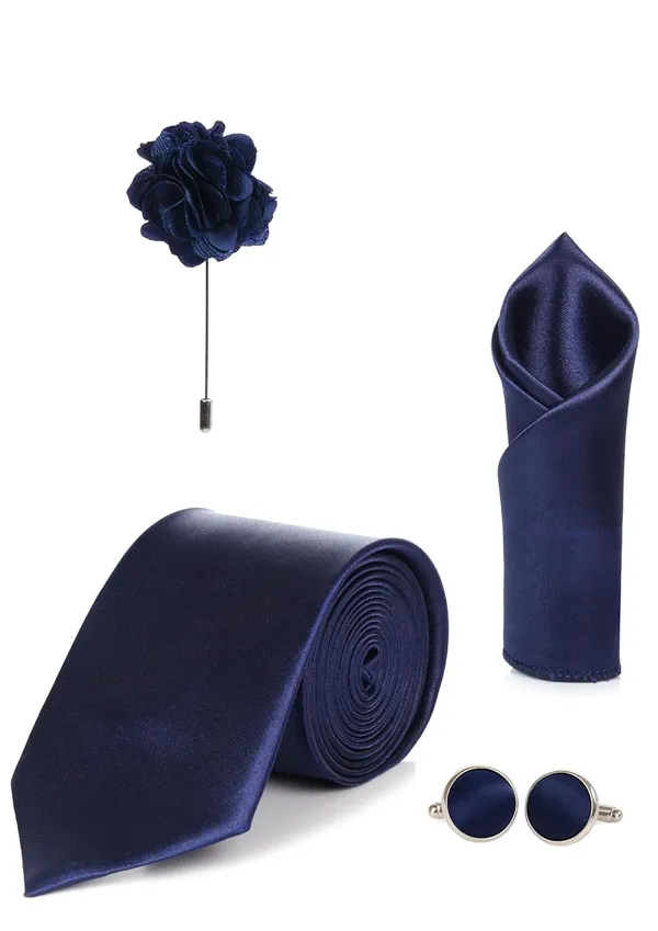 Premium_Satin_Necktie_Gift_Set_for_Men_�_Tie,_Pocket_Square,_Cufflinks_&_Lapel_Pin_|_10_Elegant_Colors_|_Perfect_for_Wedding,_Party_&_Office_Wear