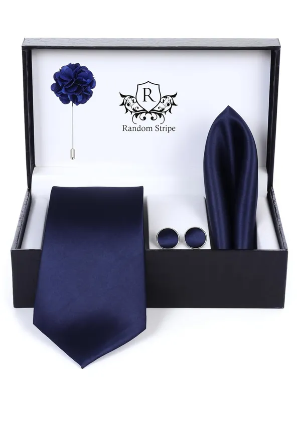 Premium_Satin_Necktie_Gift_Set_for_Men_�_Tie,_Pocket_Square,_Cufflinks_&_Lapel_Pin_|_10_Elegant_Colors_|_Perfect_for_Wedding,_Party_&_Office_Wear