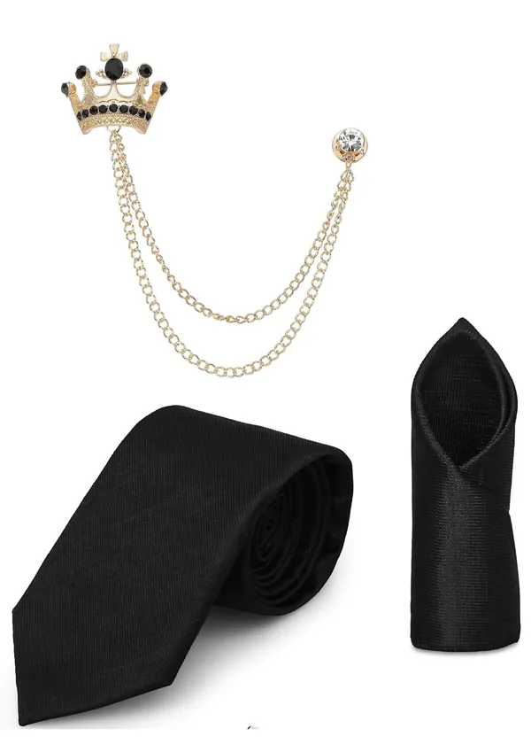 Premium_Necktie,_Pocket_Square_&_Crown_Brooch_Combo_Set_for_Men_�_13_Stylish_Colors