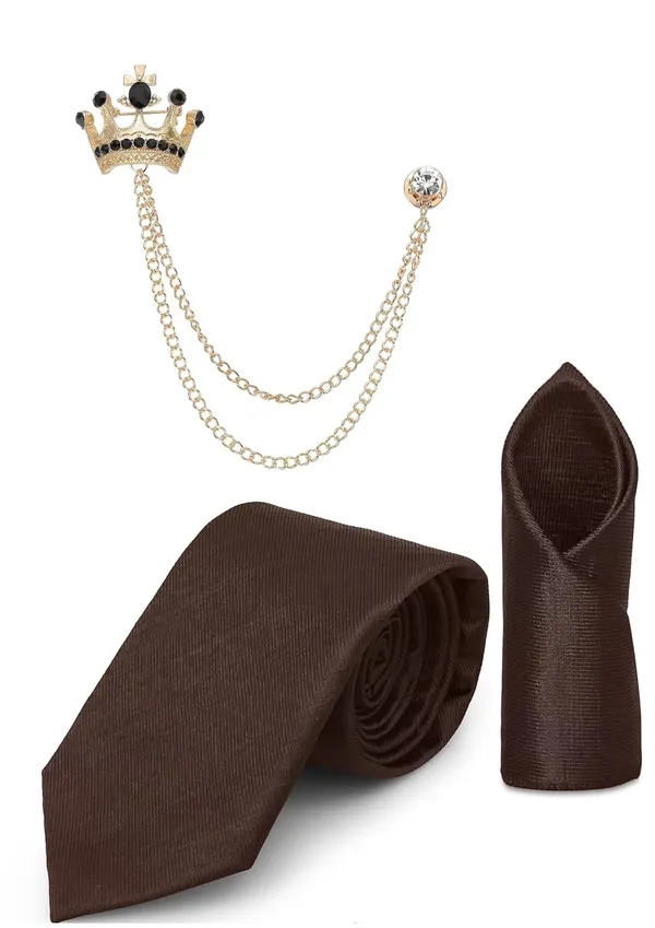 Premium_Necktie,_Pocket_Square_&_Crown_Brooch_Combo_Set_for_Men_�_13_Stylish_Colors