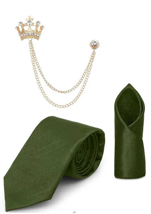 Premium_Necktie,_Pocket_Square_&_Crown_Brooch_Combo_Set_for_Men_�_13_Stylish_Colors