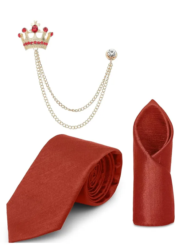 Premium_Necktie,_Pocket_Square_&_Crown_Brooch_Combo_Set_for_Men_�_13_Stylish_Colors