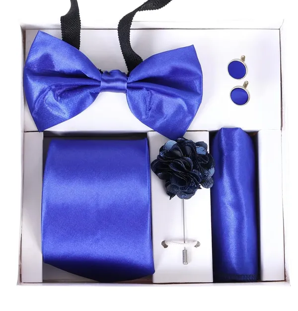 5-in-1_Premium_Tie_Gift_Set_for_Men_(10_Colors_Combo)_|_Necktie,_Bow_Tie,_Pocket_Square,_Cufflinks_&_Lapel_Pin_|_Formal_&_Wedding_Accessory_Set