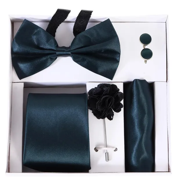 5-in-1_Premium_Tie_Gift_Set_for_Men_(10_Colors_Combo)_|_Necktie,_Bow_Tie,_Pocket_Square,_Cufflinks_&_Lapel_Pin_|_Formal_&_Wedding_Accessory_Set