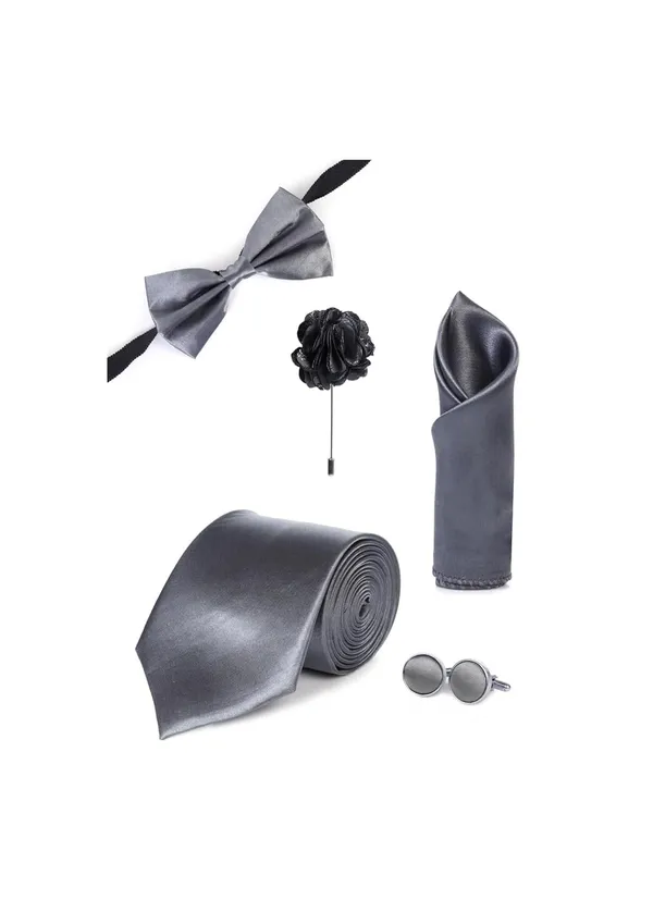 5-in-1_Premium_Tie_Gift_Set_for_Men_(10_Colors_Combo)_|_Necktie,_Bow_Tie,_Pocket_Square,_Cufflinks_&_Lapel_Pin_|_Formal_&_Wedding_Accessory_Set