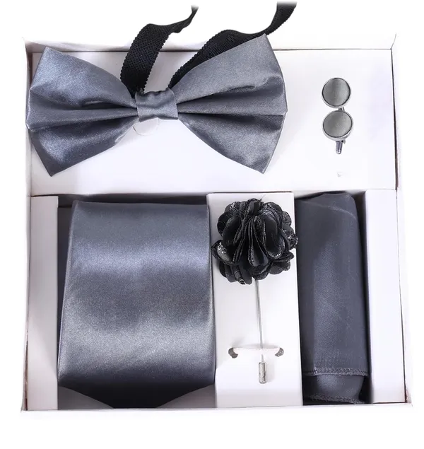 5-in-1_Premium_Tie_Gift_Set_for_Men_(10_Colors_Combo)_|_Necktie,_Bow_Tie,_Pocket_Square,_Cufflinks_&_Lapel_Pin_|_Formal_&_Wedding_Accessory_Set
