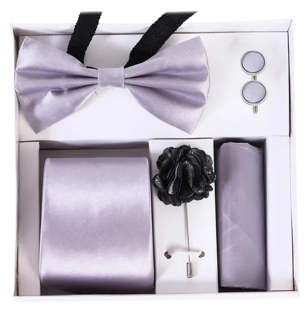 5-in-1_Premium_Tie_Gift_Set_for_Men_(10_Colors_Combo)_|_Necktie,_Bow_Tie,_Pocket_Square,_Cufflinks_&_Lapel_Pin_|_Formal_&_Wedding_Accessory_Set