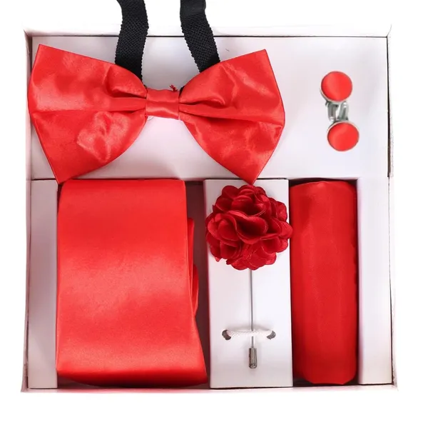 5-in-1_Premium_Tie_Gift_Set_for_Men_(10_Colors_Combo)_|_Necktie,_Bow_Tie,_Pocket_Square,_Cufflinks_&_Lapel_Pin_|_Formal_&_Wedding_Accessory_Set