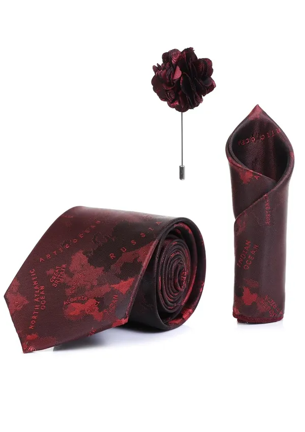Premium_Men's_Maroon_Tie_Combo_Set_|_Necktie,_Pocket_Square,_Brooch,_Lapel_Pin_&_Cufflinks_Gift_Set_for_Men_|_Wedding_&_Formal_Wear_Accessories_(12_Colors_Available)